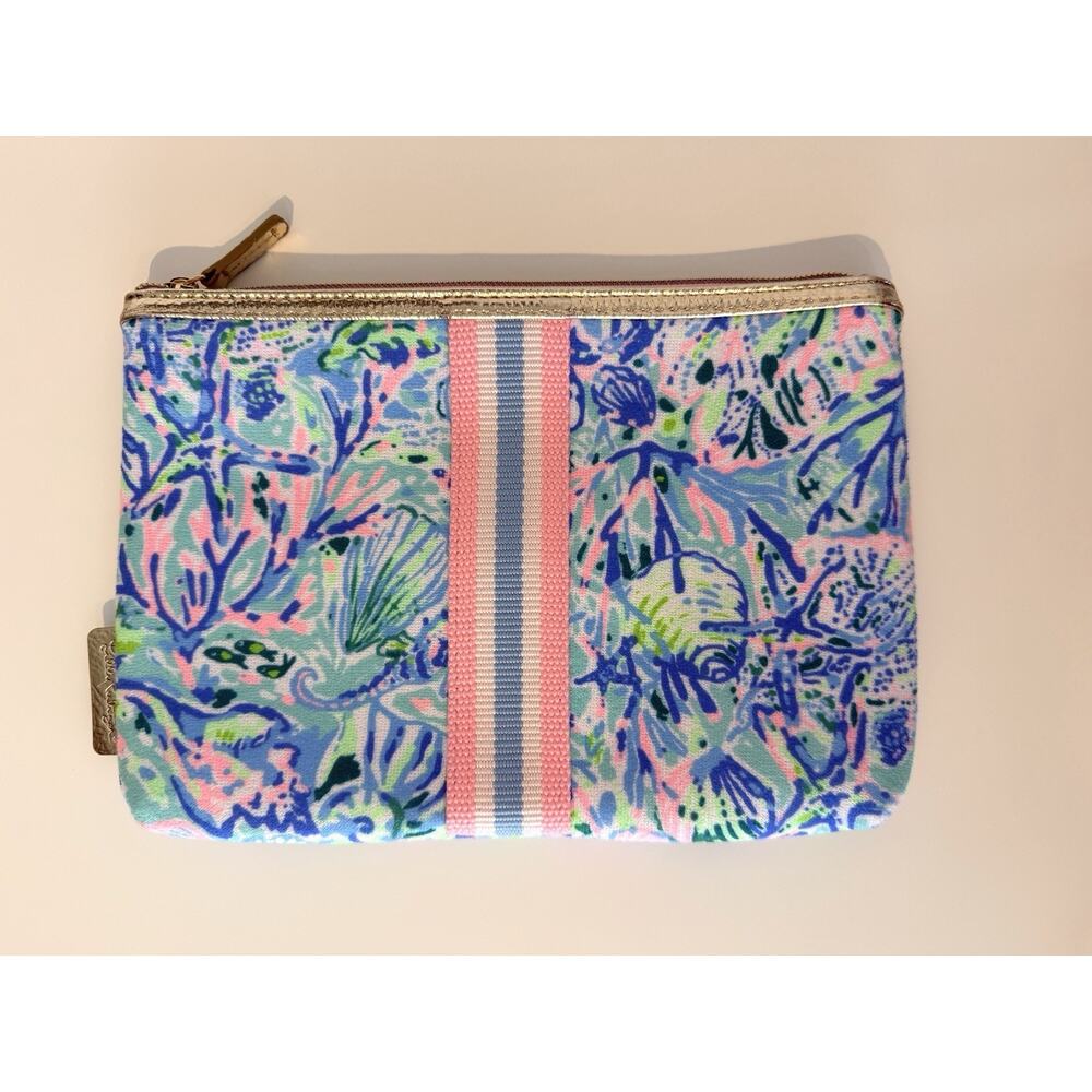 Lilly Pulitzer Zip Pouch in "Surf Blue Soleil It On Me" - NWOT - Picture 2 of 6